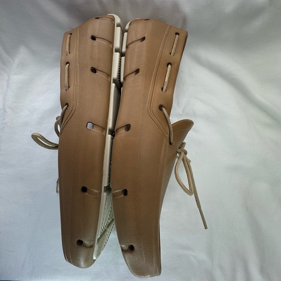 TUCKET Men Classic Loafer Deck Shoes Cognac Vanilla Boat Shoes Slip Resistant - Picture 8 of 10